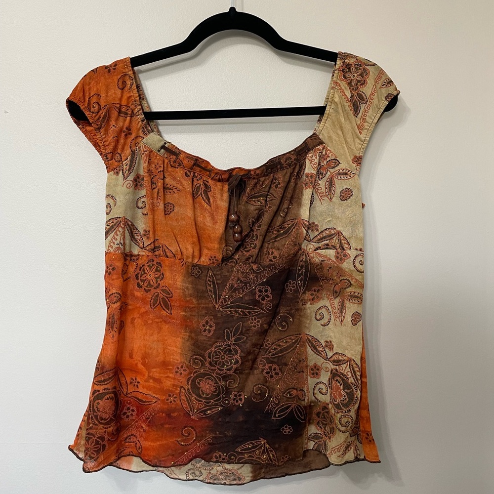 Y2K Short Sleeve Blouse